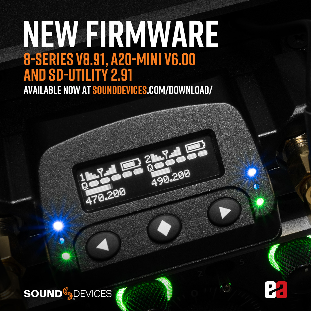 New Sound Devices Firmware to support the A20-RX SpectraBand Technology